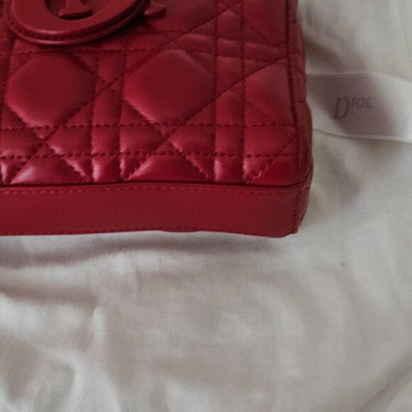 Christian Dior East and West red leather bag - Picture 4 of 12